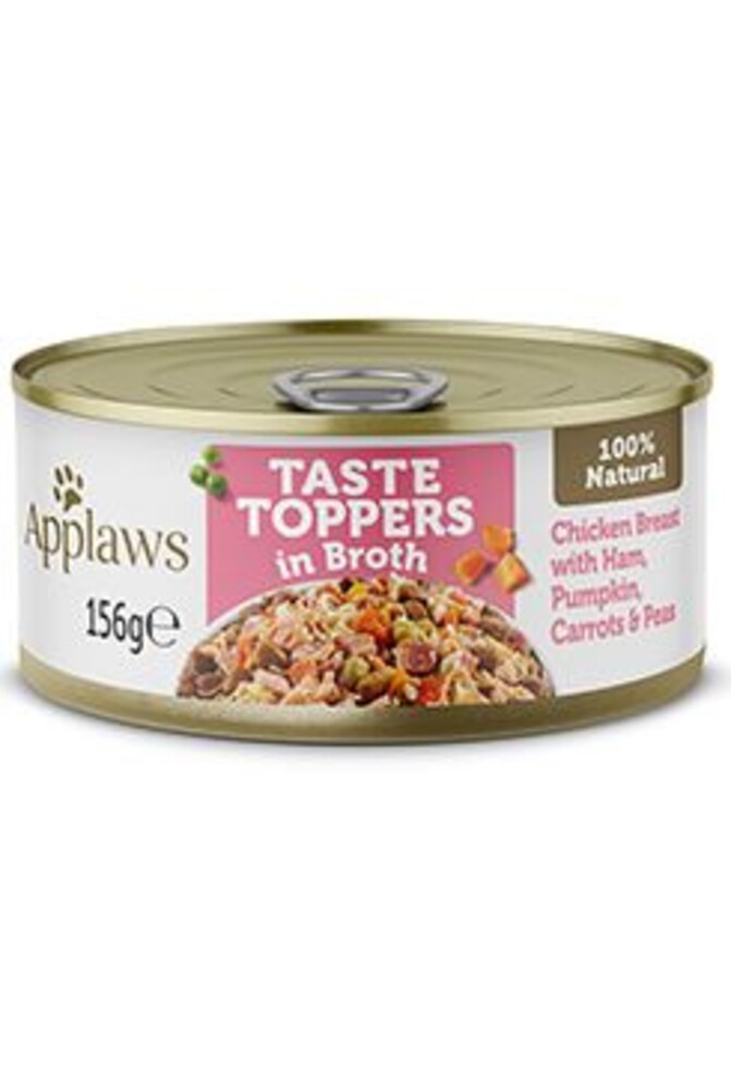 Dog konz. Toppers Broth kuře se šunkou 156g