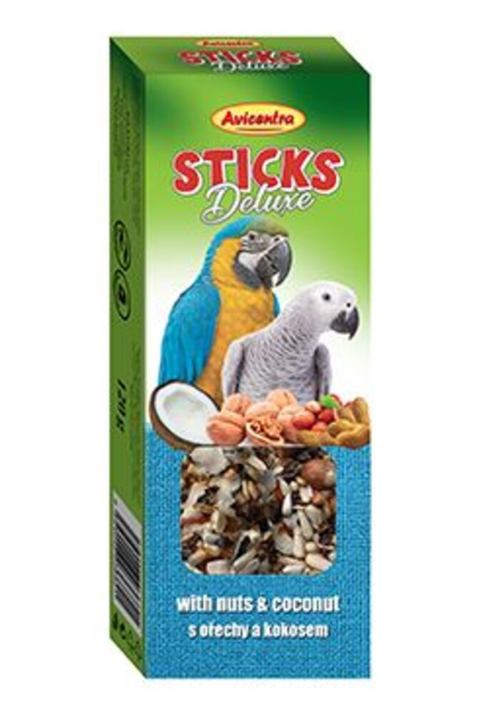 tyčinky velký papoušek - ořech+kokos 2ks
