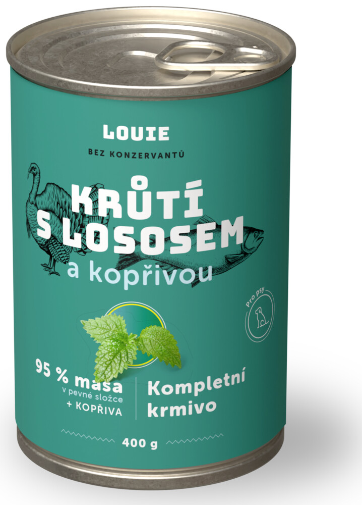 Krůtí s lososem a kopřivou 400g
