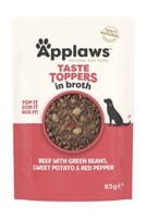 Dog kapsa Toppers Broth hovězí s batáty 85g 