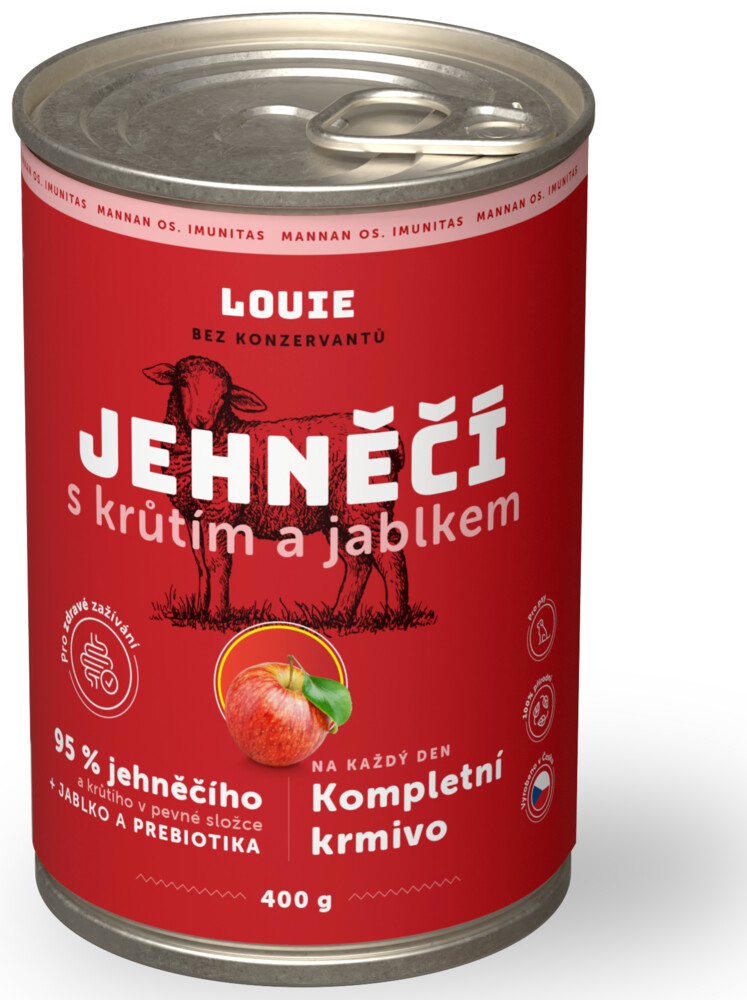 Jehněčí s krůtím, jablkem a prebiotiky 400g