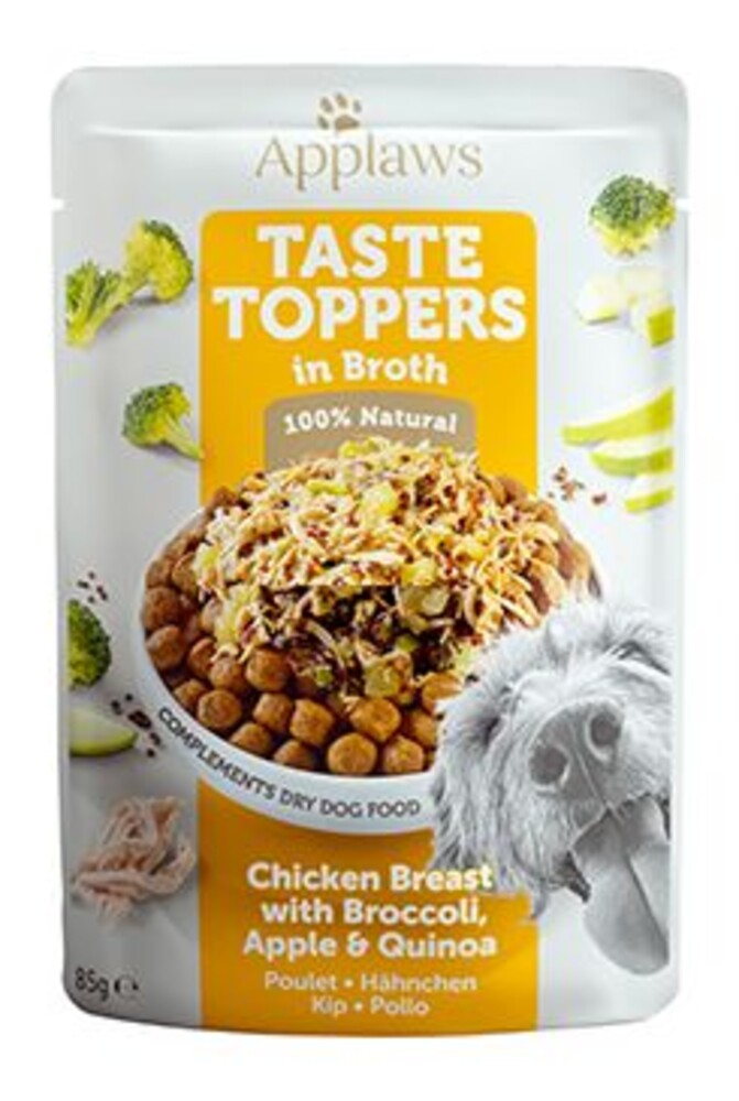 Dog kapsa Toppers Broth kuřecí s quinou 85g