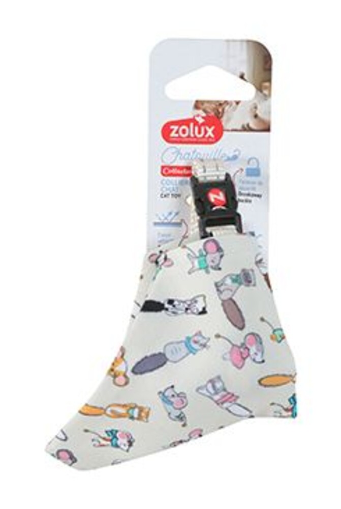 Obojek kočka CHATOUILLE se šátkem Zolux