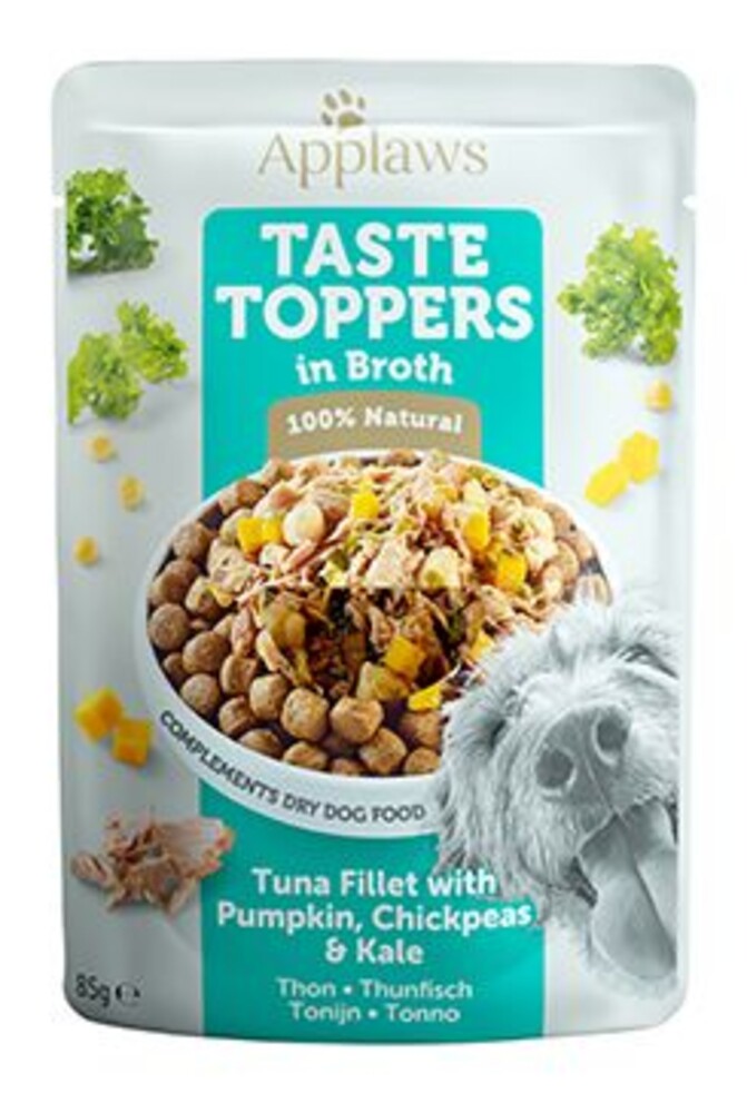 Dog kapsa Toppers Broth tuňák s dýní 85g