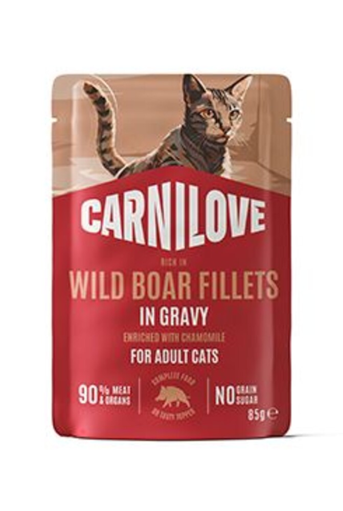 Cat Pouch Gravy Wild Boar+Chamomile 85g