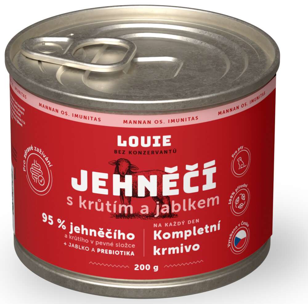 Jehněčí s krůtím, jablkem a prebiotiky 200g