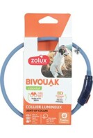 Obojek LED malý BIVOUAK 20-40cm USB modrá Zolux 
