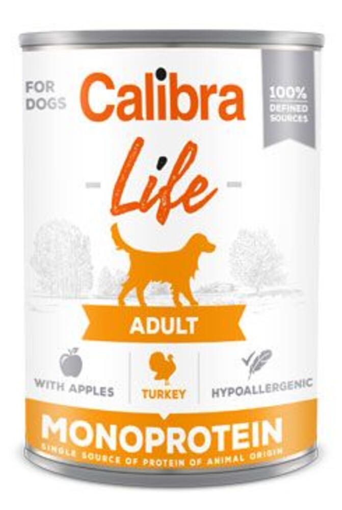 Dog Life  konz.Adult Turkey with apples 400g