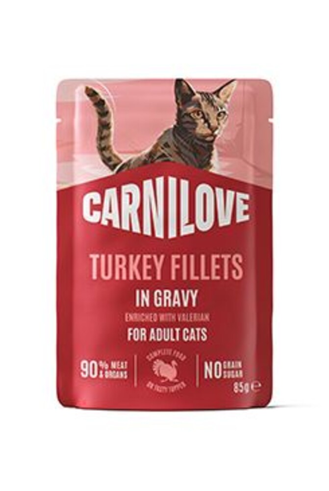 Cat Pouch Gravy Turkey+Valerian 85g