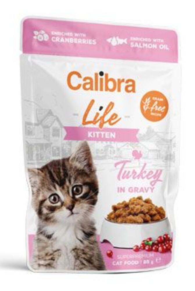Cat Life kapsa Kitten Turkey in gravy 85g