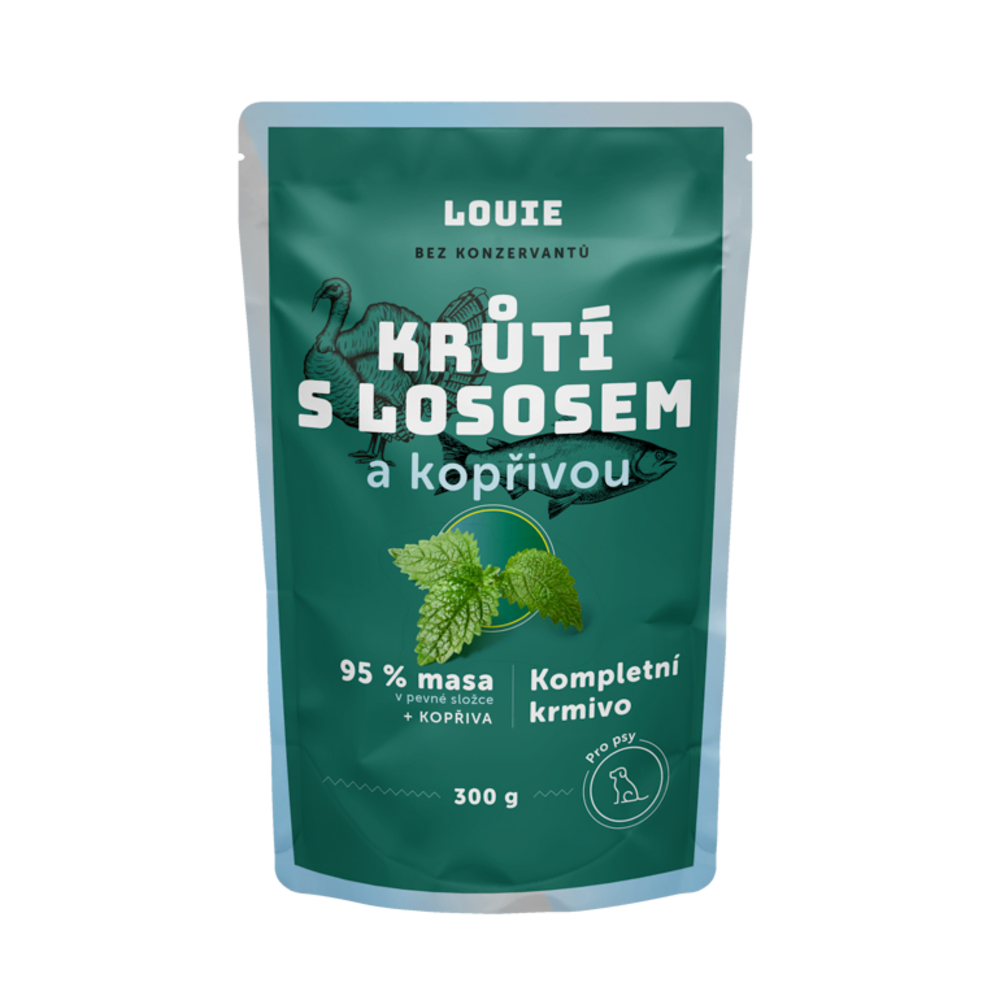 Krůtí kapsička s lososem a kopřivou 300 g