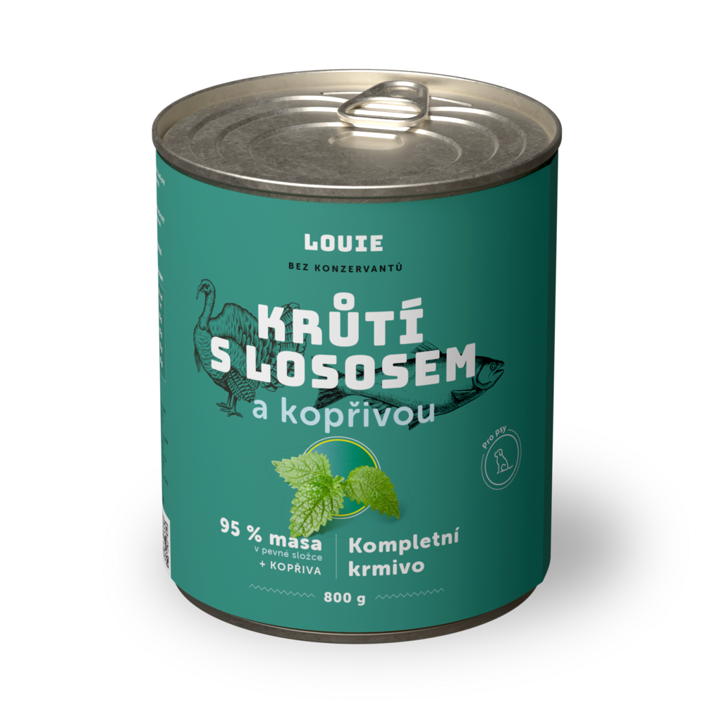 Krůtí s lososem a kopřivou 800g