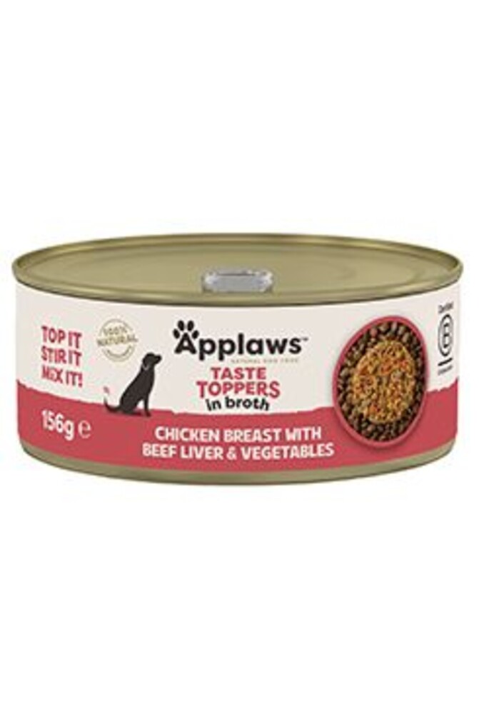 Dog konz. Toppers Broth kuř.prsa s játry 156g