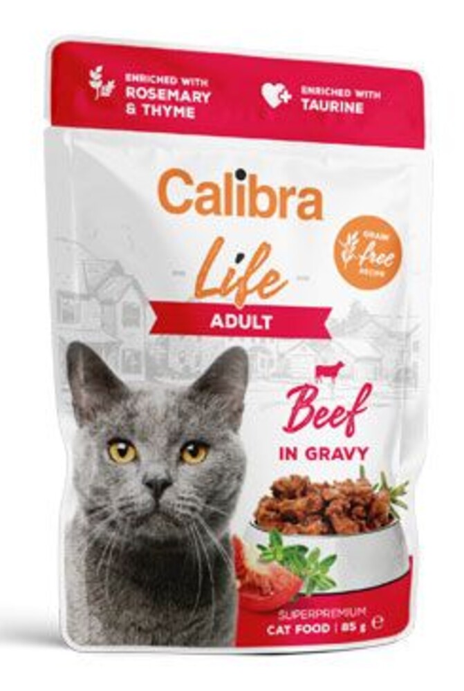 Cat Life kapsa Adult Beef in gravy 85g