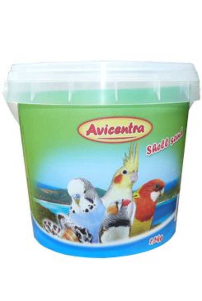 písek pro ptáky s mušlemi, kyblík 1,5kg