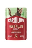 Cat Pouch Gravy Quail+Dandelion Steril. 85g 