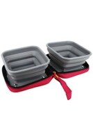 Miska skládací 2v1 BIVOUAK 2x700ml červená Zolux 