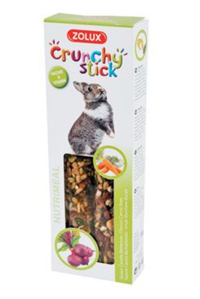 Pochoutka CRUNCHY STICK králík mrkev/řepa Zolux