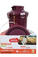 Lahev 2v1+ 2 misky BIVOUAK 2x350ml červená Zolux 