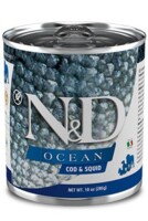 N&D DOG OCEAN Adult Codfish & Squid 285g 