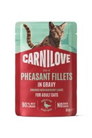 Cat Pouch Gravy Pheasant+Rasp.Leaves 85g 
