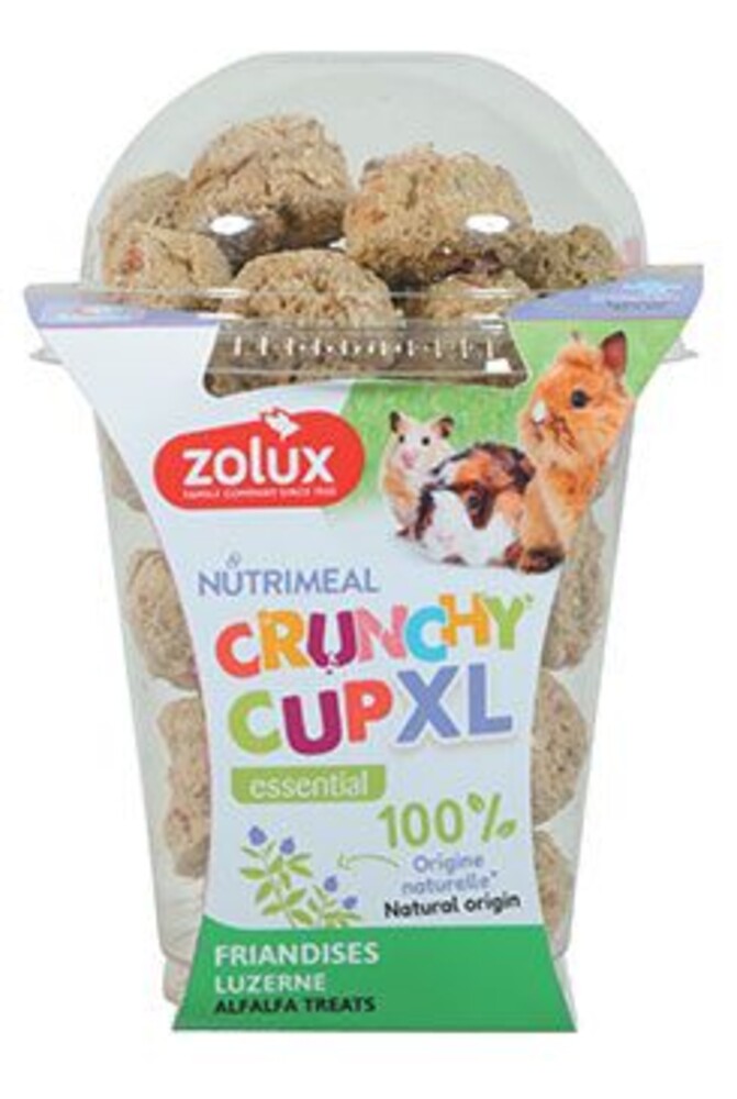 Pochoutka CRUNCHYCUP XL hlodavec vojtěška 190g Zolux