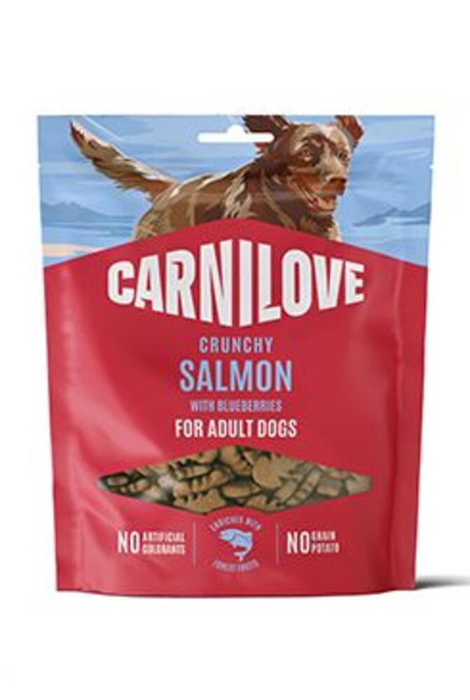 Dog Crunchy Snack Salmon+Blueberries 200g