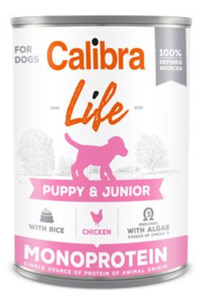 Dog Life  konzerva Puppy&Junior Chicken&rice 400g