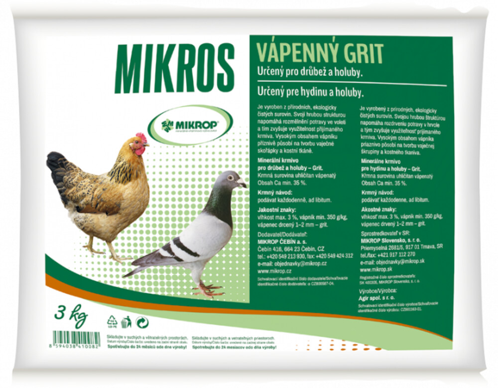 Mikros Vápenný grit 3kg