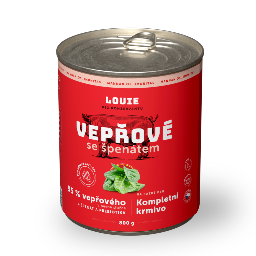 Vepřové se špenátem a prebiotiky 800g