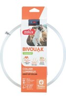 Obojek LED transparent BIVOUAK 30-60cm USB modrá Zolux 
