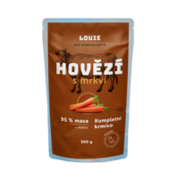 Hovězí kapsička s mrkví 300 g – LOUIE kompletní krmivo pro psy