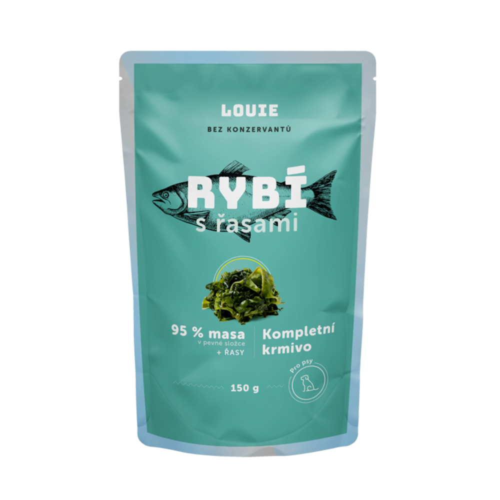Rybí kapsička s řasami 150 g – LOUIE kompletní krmivo pro psy