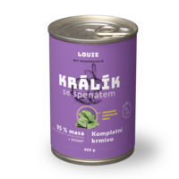Králík s kuřecím a se špenátem 400g 