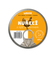 Kuřecí s rýží a taurinem 100 g - LOUIE kompletní krmivo pro kočky