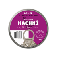 Kachní s rýží a taurinem 100 g - LOUIE kompletní krmivo pro kočky