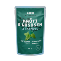Krůtí kapsička s lososem a kopřivou 300 g – LOUIE kompletní krmivo pro psy 