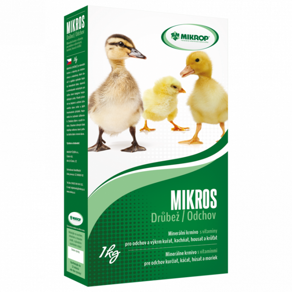 Mikros Drůbež – vitamínové a minerální krmivo 1 kg