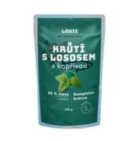 Krůtí kapsička s lososem a kopřivou 150 g – LOUIE kompletní krmivo pro psy 